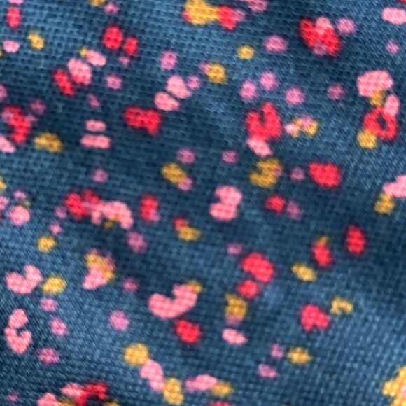 Isaac Mizrahi Live Floral Polo Shirt Navy Multi Size L - Picture 3 of 9